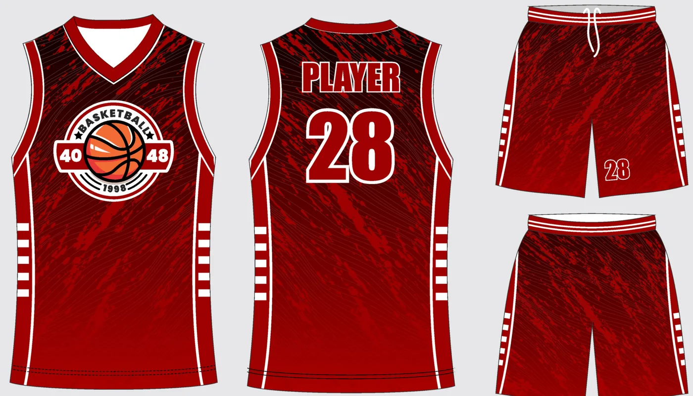 Real sublimated basketball jersey and shorts set from the Clubkit catalog