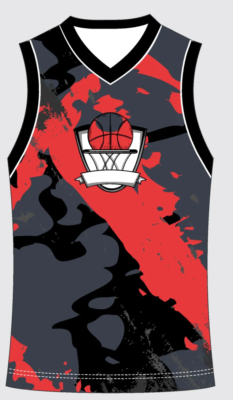 Basketball Uniform Graphite Onyx — custom sublimated jersey design