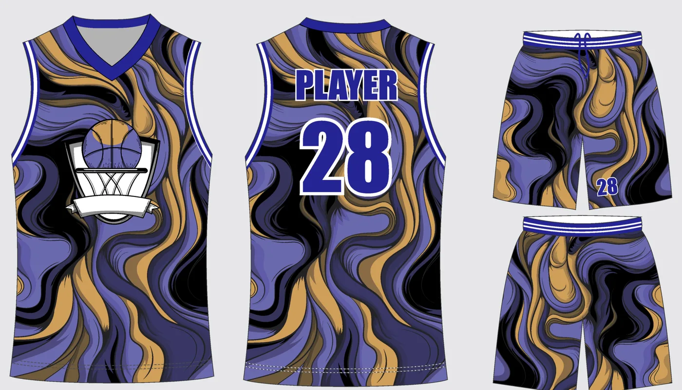 Basketball jersey and shorts Graphite Onyx Bolt in graphite gray and jet black, front and back views
