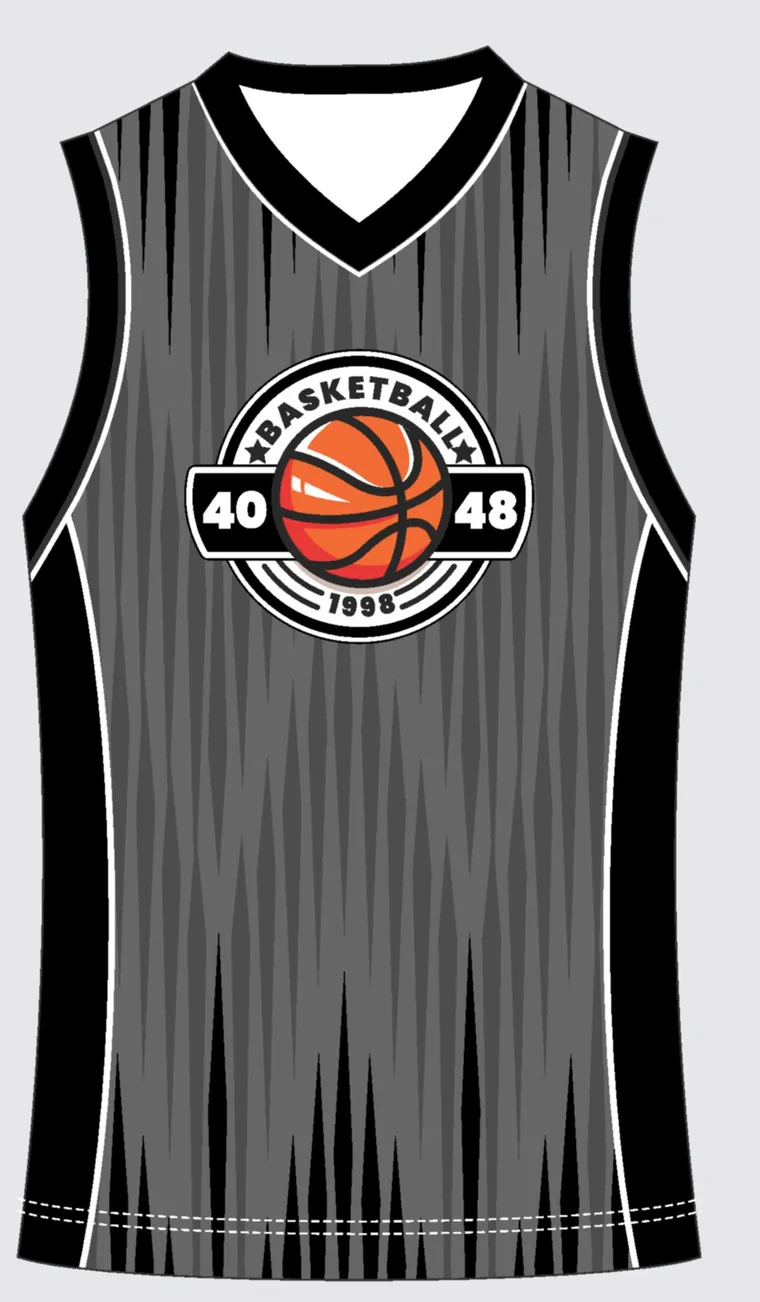 Basketball Uniform Graphite Onyx Trace — custom sublimated jersey design