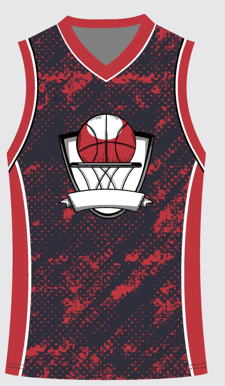 Basketball Uniform Navy Graphite Prism — custom sublimated jersey design