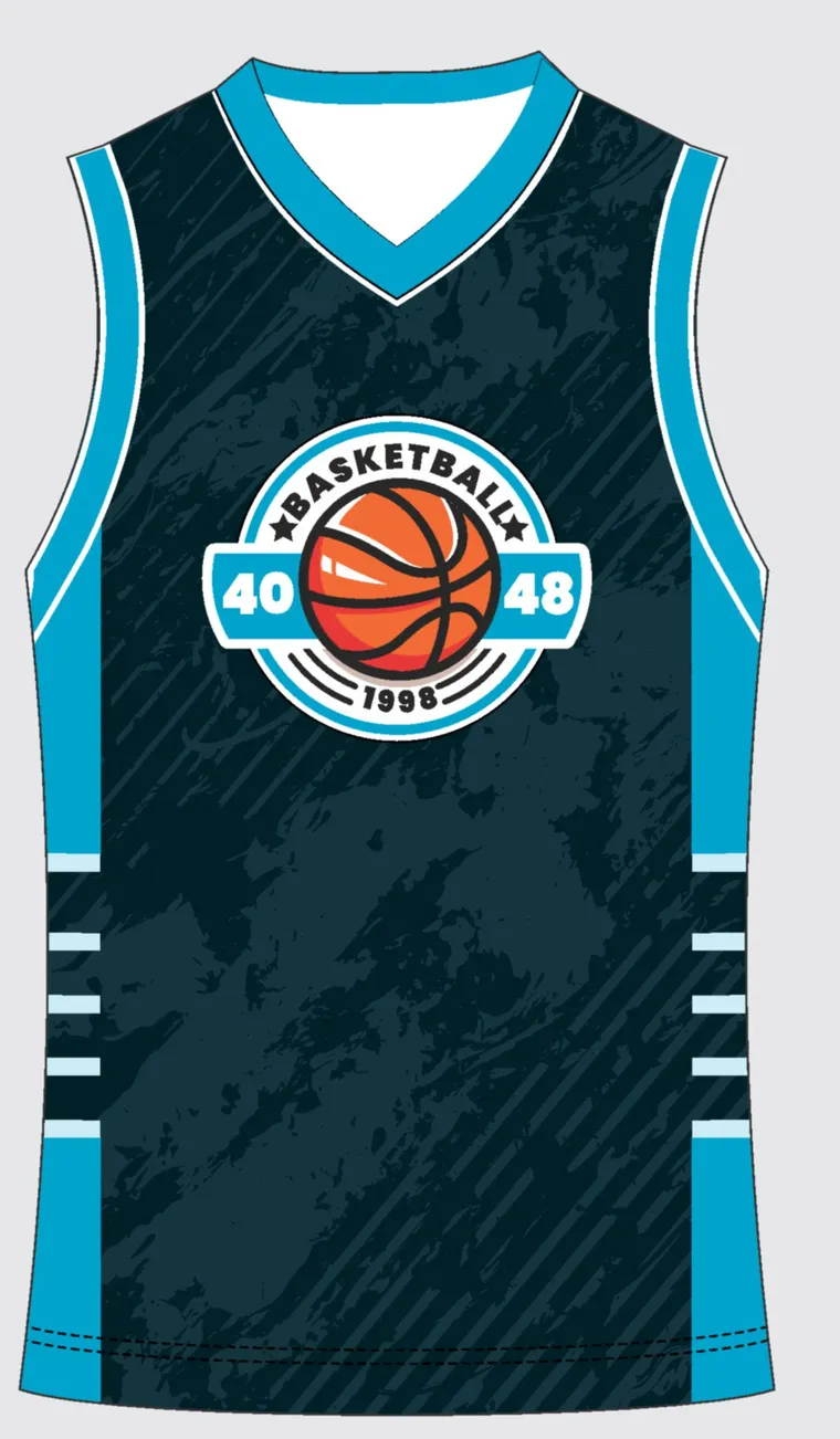 Basketball Uniform Navy Onyx — custom sublimated jersey design