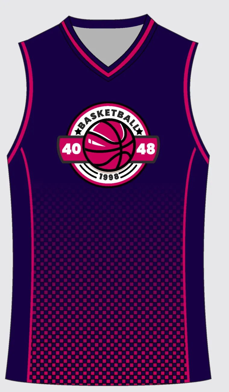 Basketball Uniform Navy Onyx Blaze — custom sublimated jersey design