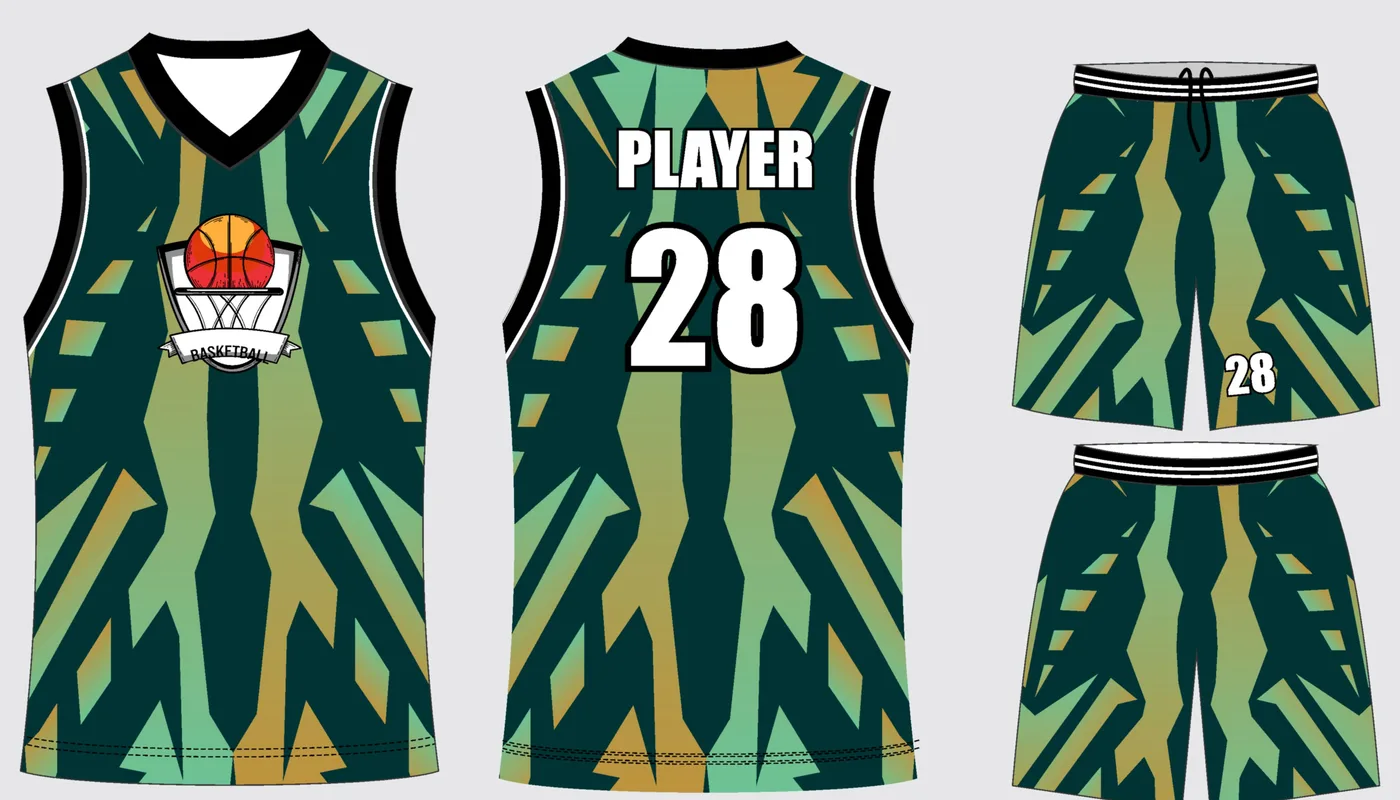 Navy Steel team basketball uniform in navy blue and steel gray: sleeveless jersey and shorts, front and back