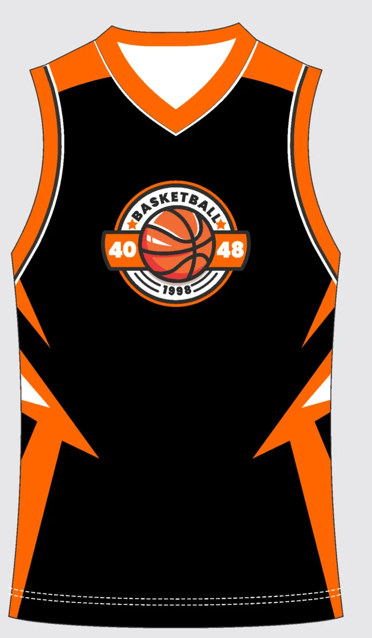 Basketball Uniform Onyx Amber Fracture — custom sublimated jersey design