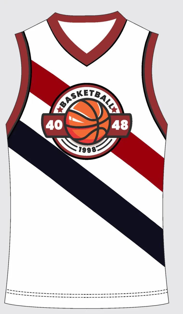 Basketball Uniform Onyx Crimson Flux — custom sublimated jersey design