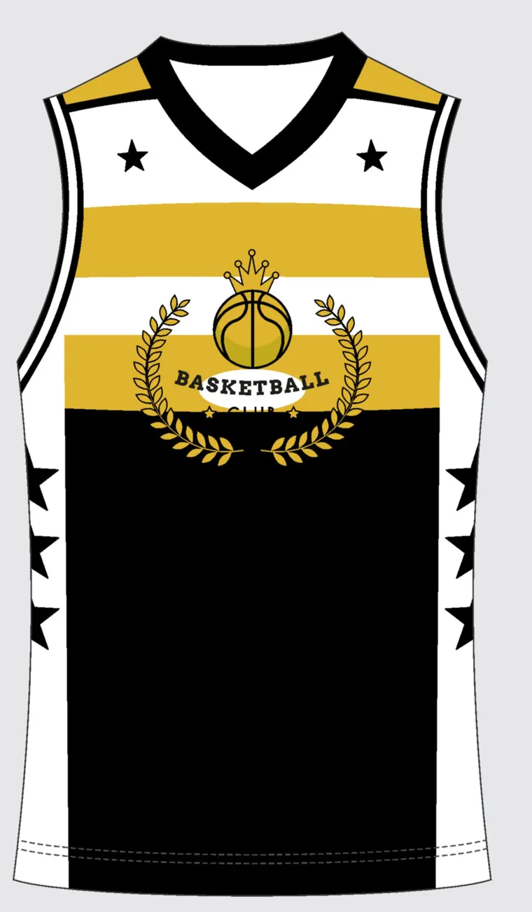 Basketball Uniform Onyx Gold — custom sublimated jersey design