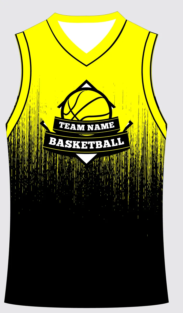 Basketball Uniform Onyx Gold Rush — custom sublimated jersey design