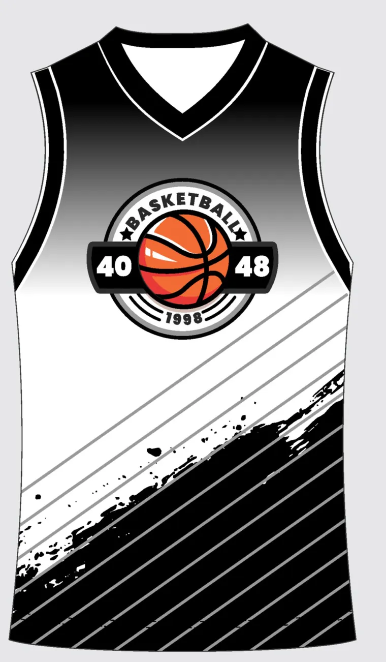 Basketball Uniform Onyx Graphite Echo — custom sublimated jersey design