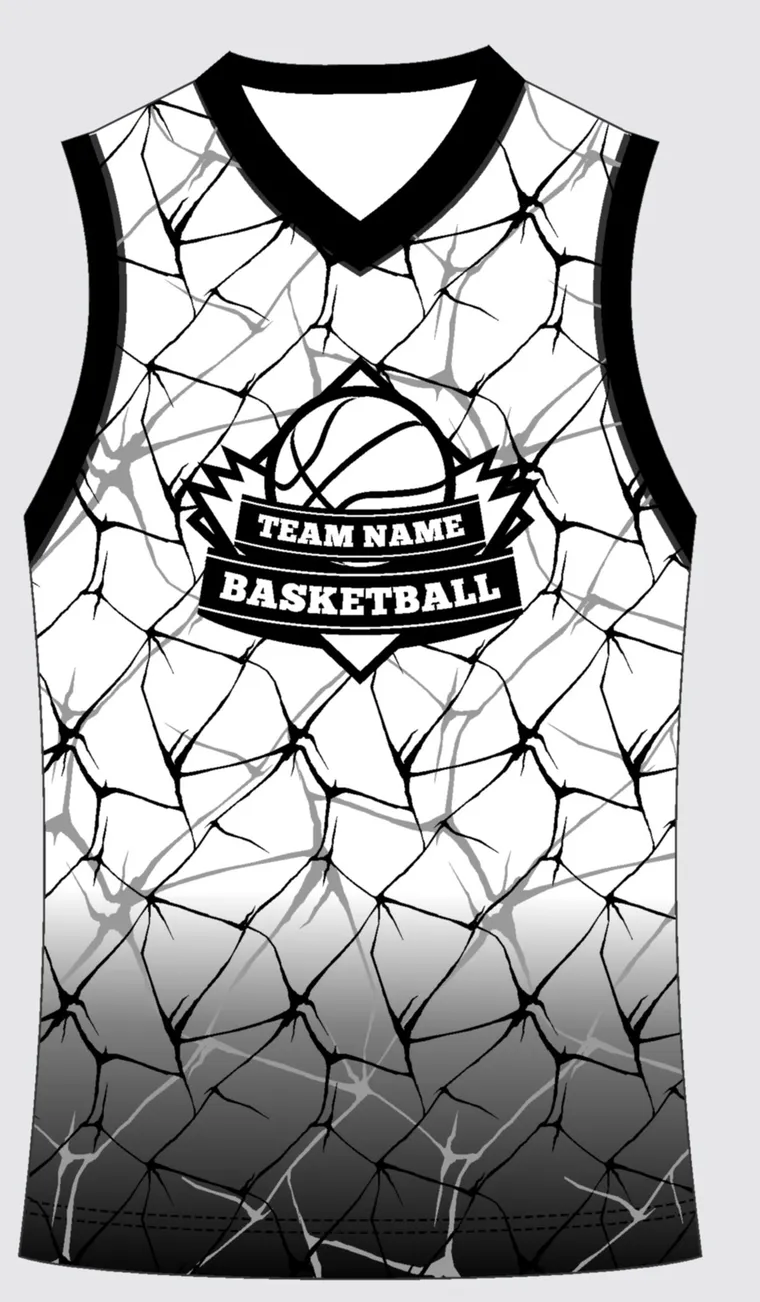 Basketball Uniform Onyx Graphite Prism — custom sublimated jersey design