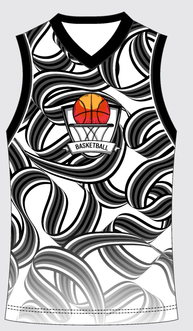 Basketball Uniform Onyx Graphite Surge — custom sublimated jersey design