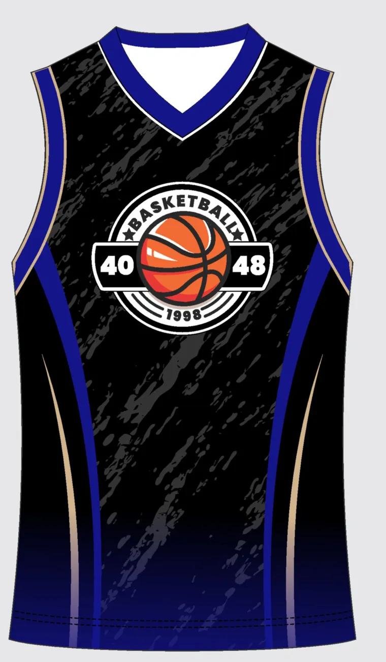 Basketball Uniform Onyx Navy — custom sublimated jersey design