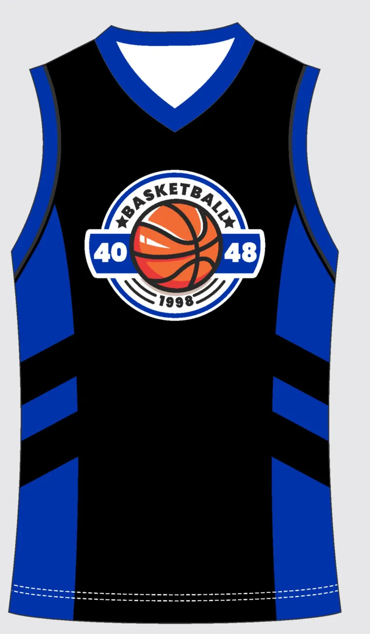 Basketball Uniform Onyx Royal — custom sublimated jersey design