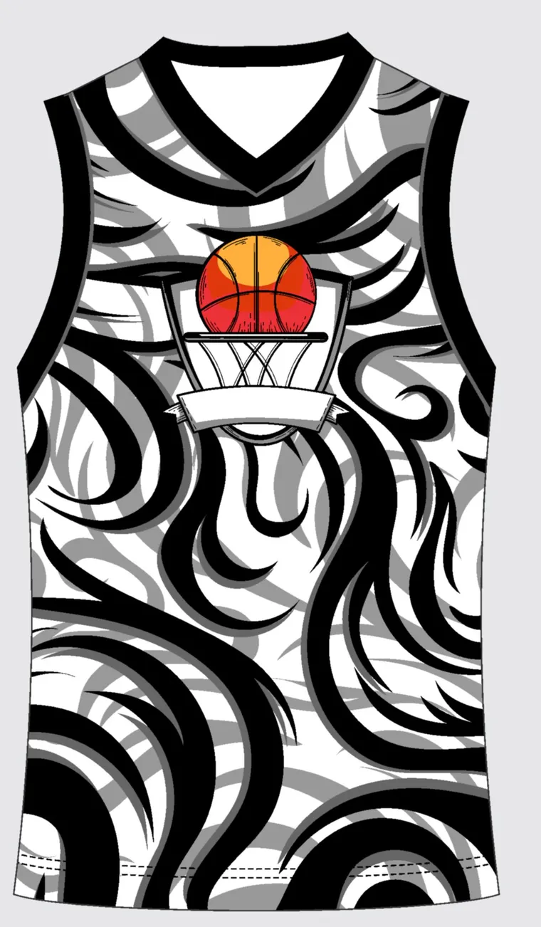 Basketball Uniform Onyx Steel — custom sublimated jersey design