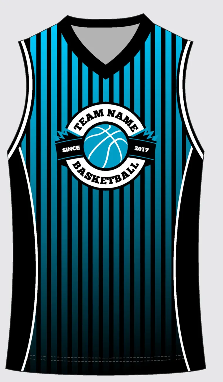 Basketball Uniform Onyx Teal — custom sublimated jersey design