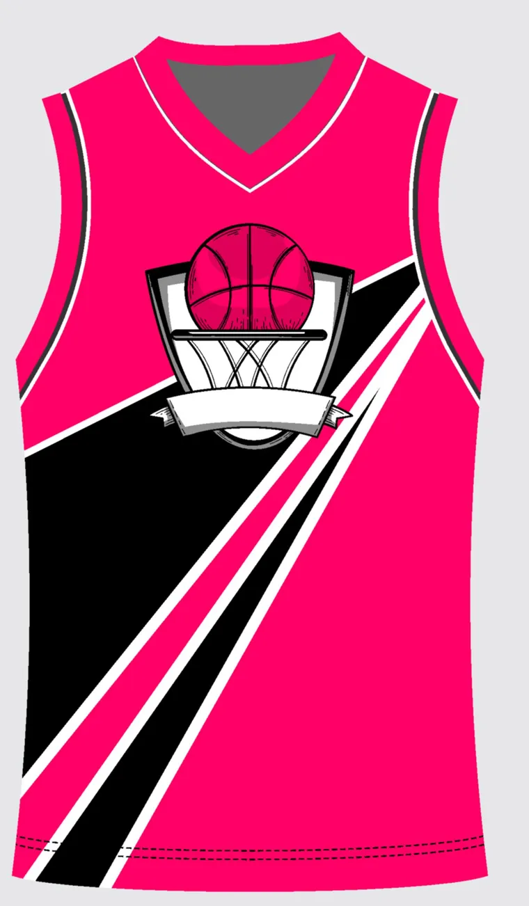 Basketball Uniform Scarlet Onyx Surge — custom sublimated jersey design
