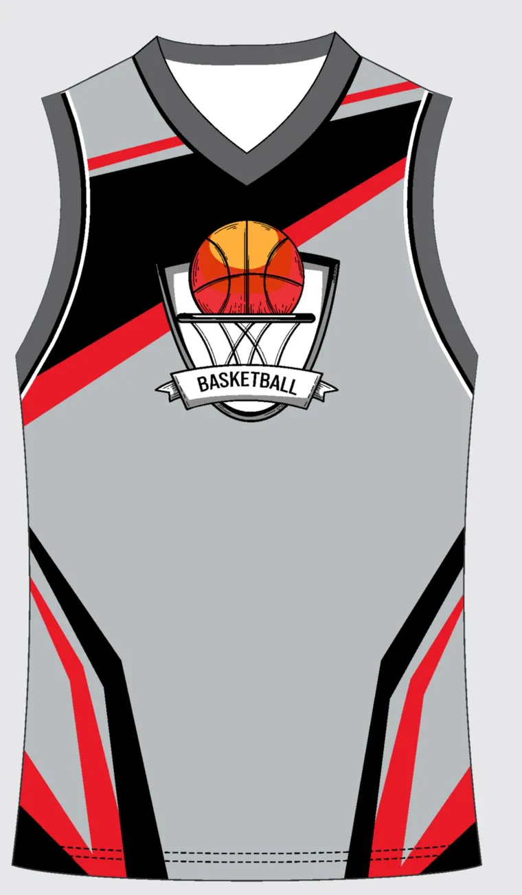 Basketball Uniform Silver Onyx Ridge — custom sublimated jersey design