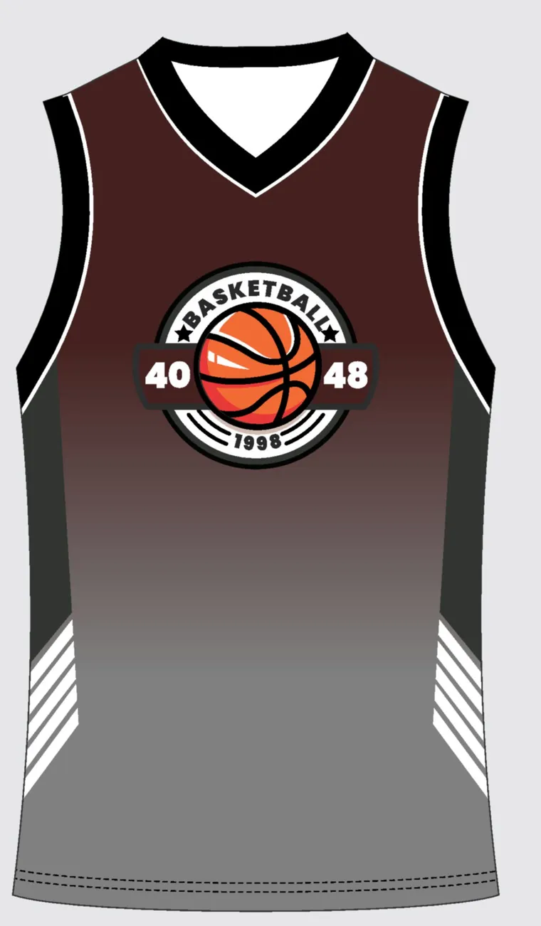Basketball Uniform Steel Graphite Flux — custom sublimated jersey design
