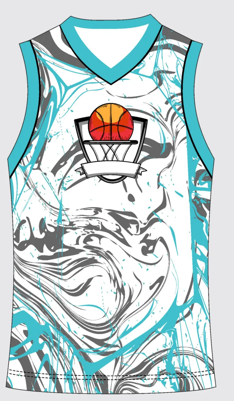 Basketball Uniform Steel Silver — custom sublimated jersey design