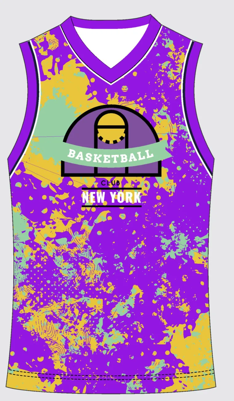 Basketball Uniform Violet Gold — custom sublimated jersey design